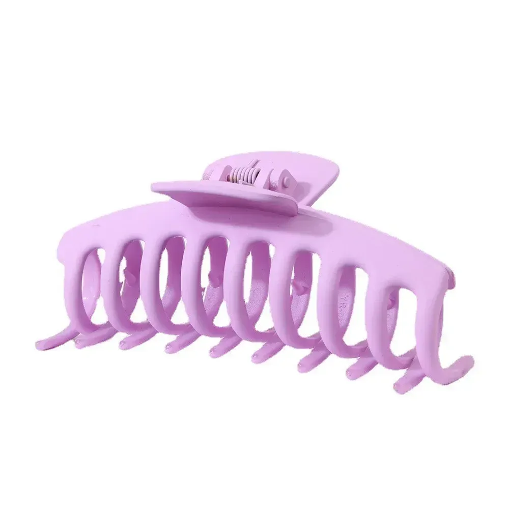 Pinces à cheveux coréennes en acrylique givré, grandes griffes solides et élégantes pour femmes et filles 16
