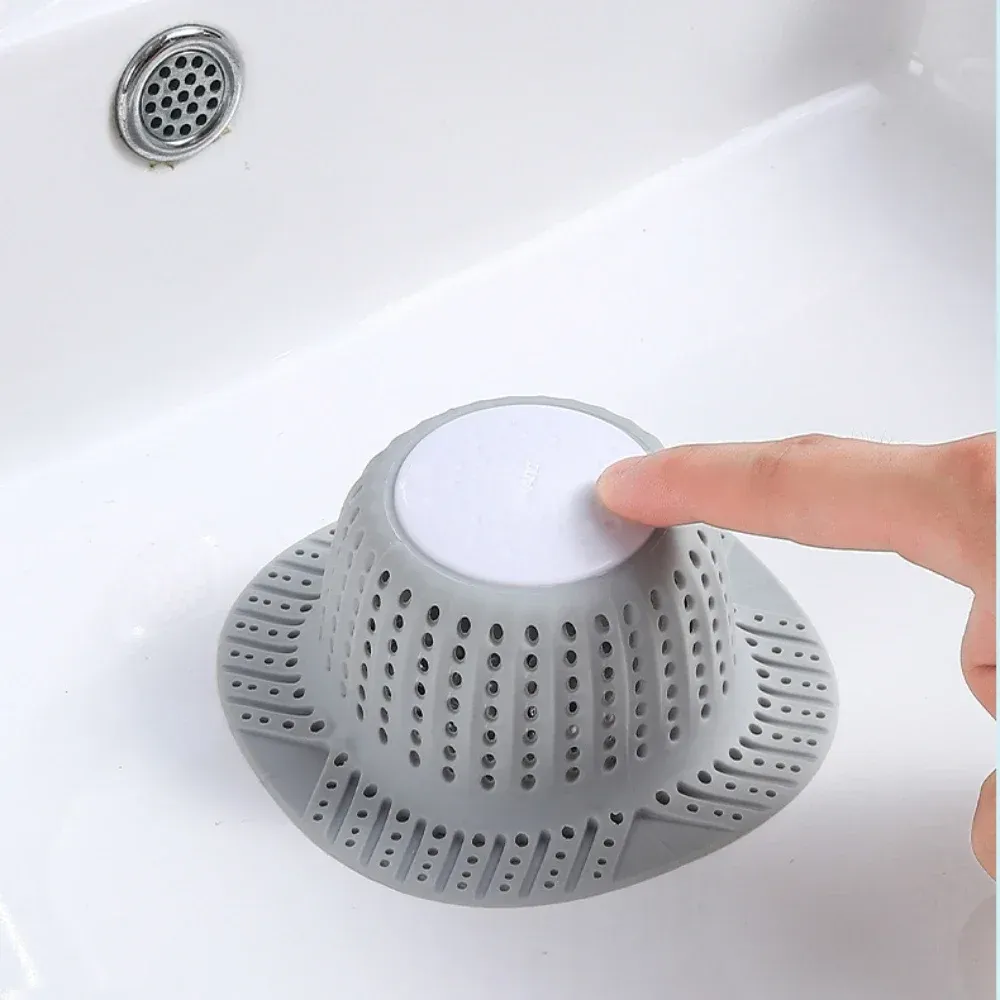 Crépine de baignoire pliable à capteur de cheveux pour bonde pop-up et classique, douche, baignoire et lavabo