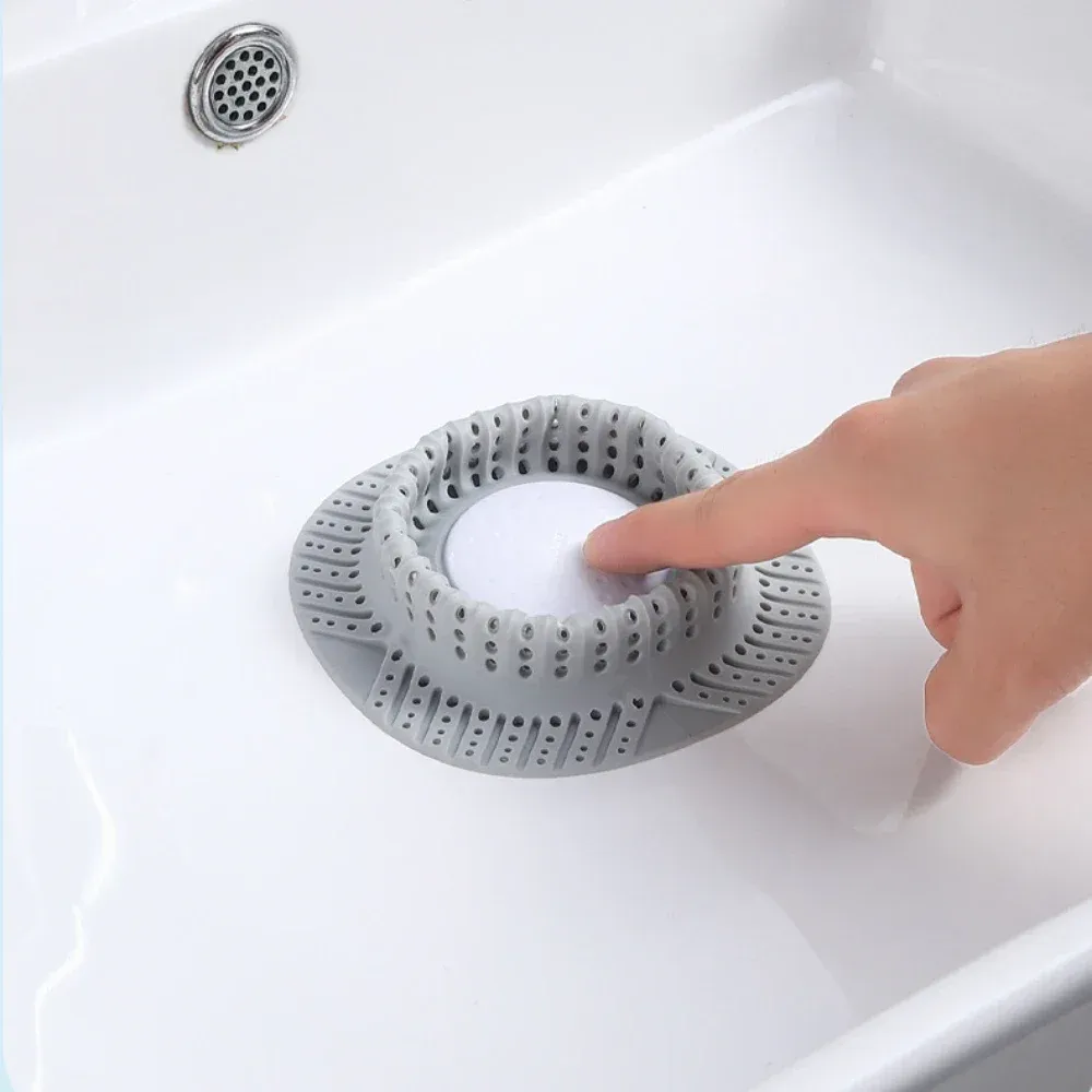 Crépine de baignoire pliable à capteur de cheveux pour bonde pop-up et classique, douche, baignoire et lavabo 2