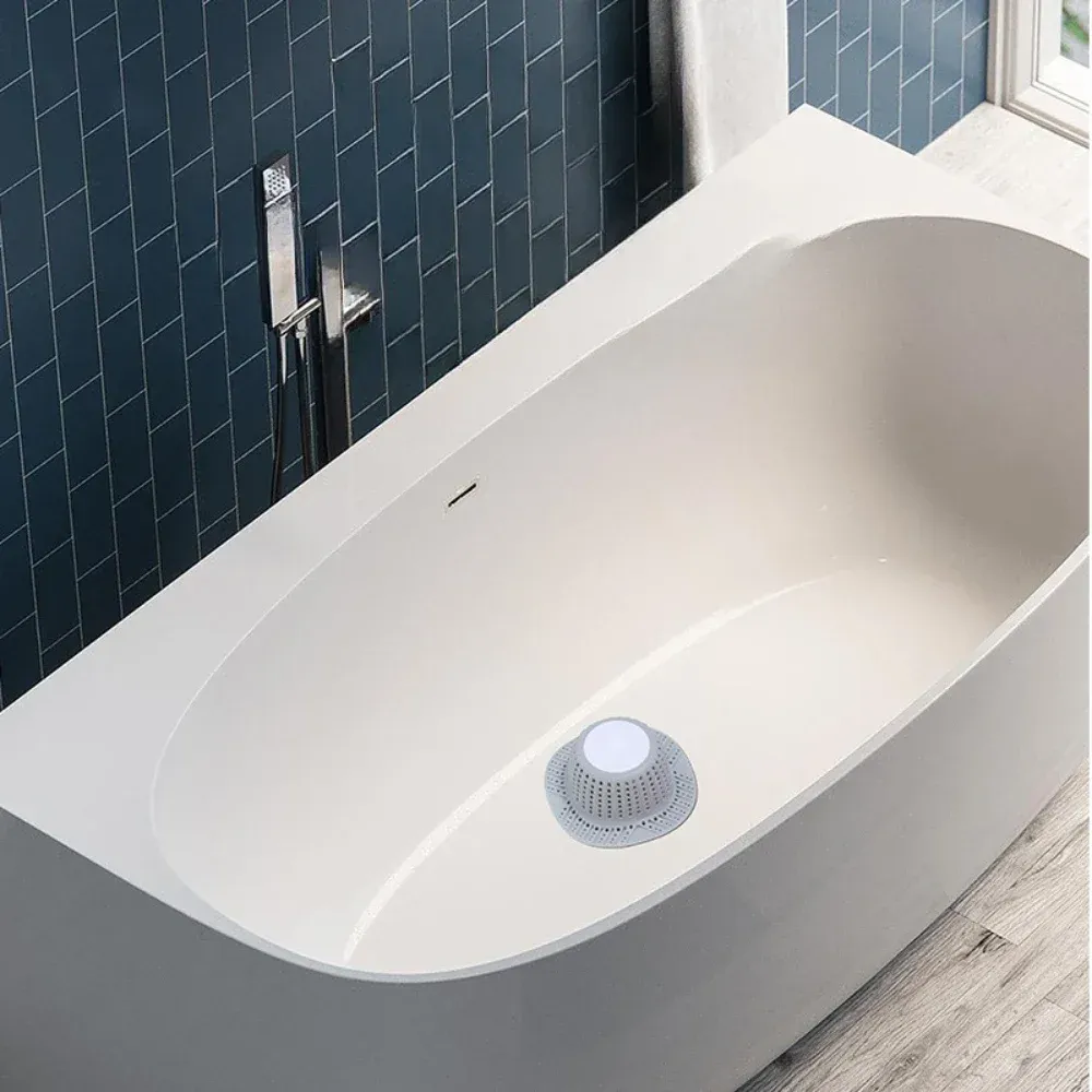 Crépine de baignoire pliable à capteur de cheveux pour bonde pop-up et classique, douche, baignoire et lavabo 3