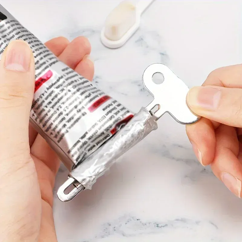 Presse-tube à dentifrice en fonte, distributeur manuel de dentifrice, accessoire de salle de bain, presse-tube métallique, sans alimentation électrique 5