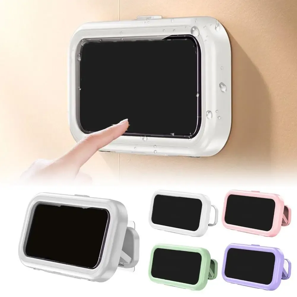 Support de téléphone rotatif et réglable pour douche, étanche, à fixer au mur, pour salle de bain, baignoire, cuisine et miroir 6