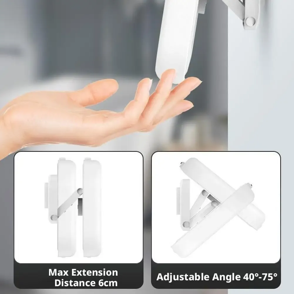 Support de téléphone rotatif pour douche, vue latérale