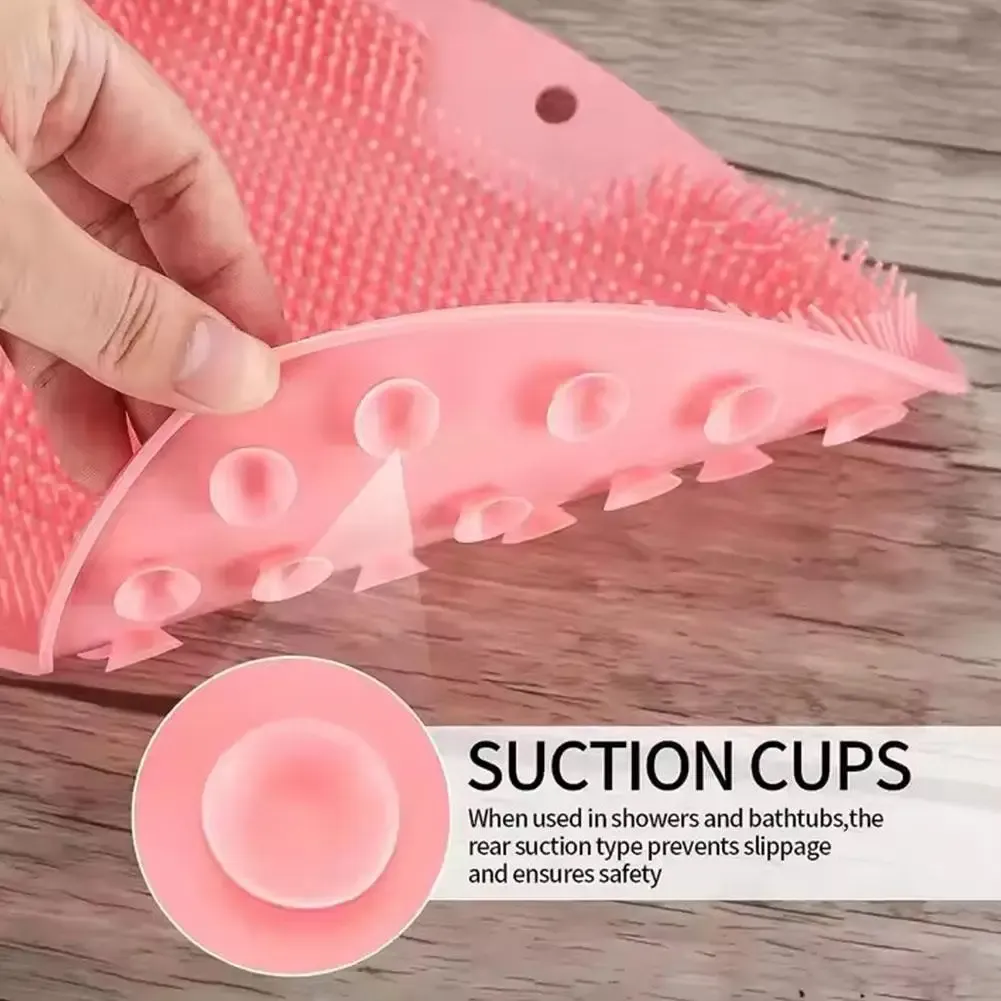 Brosse en silicone pour la douche, gommage des pieds et massage du dos 3