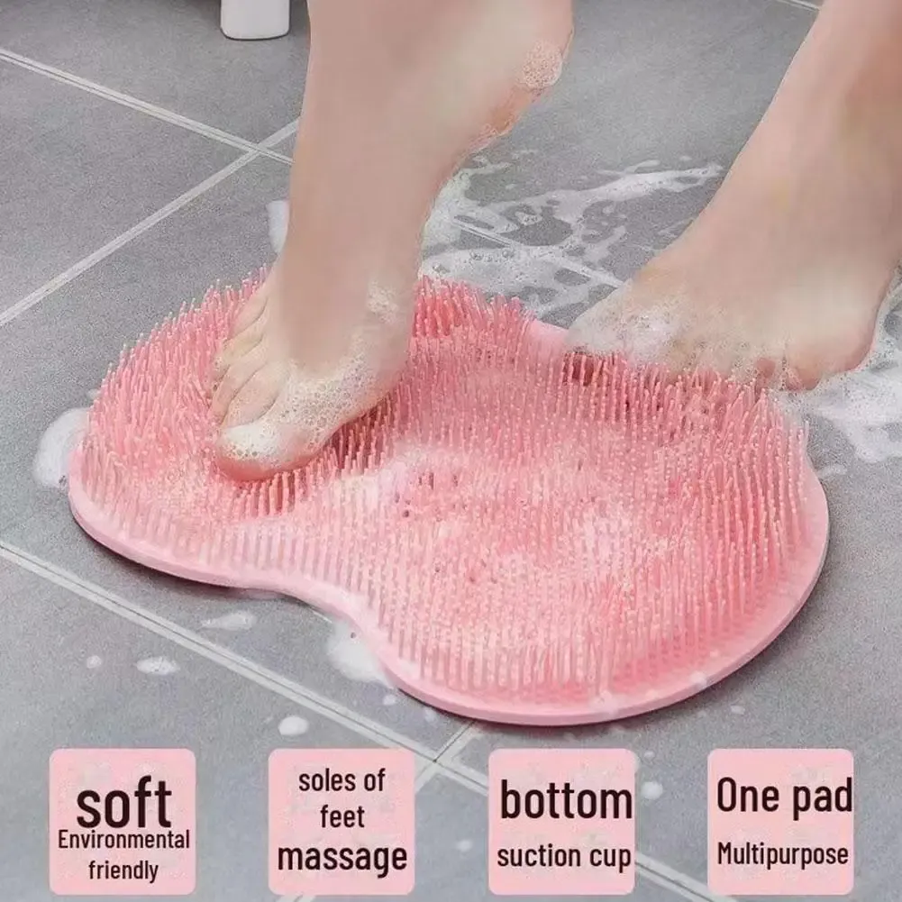 Brosse en silicone pour la douche, gommage des pieds et massage du dos 2