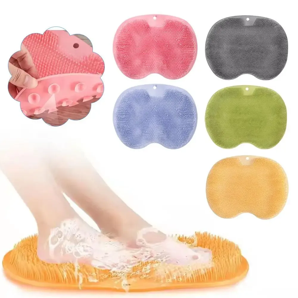 Brosse en silicone pour la douche, gommage des pieds et massage du dos 5