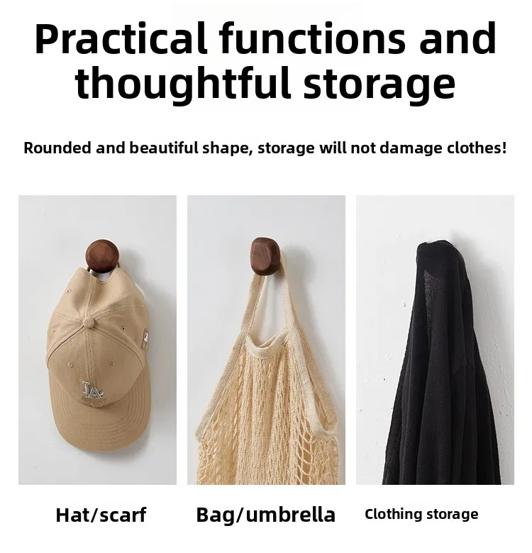 Crochet en bois dans une entrée minimaliste
