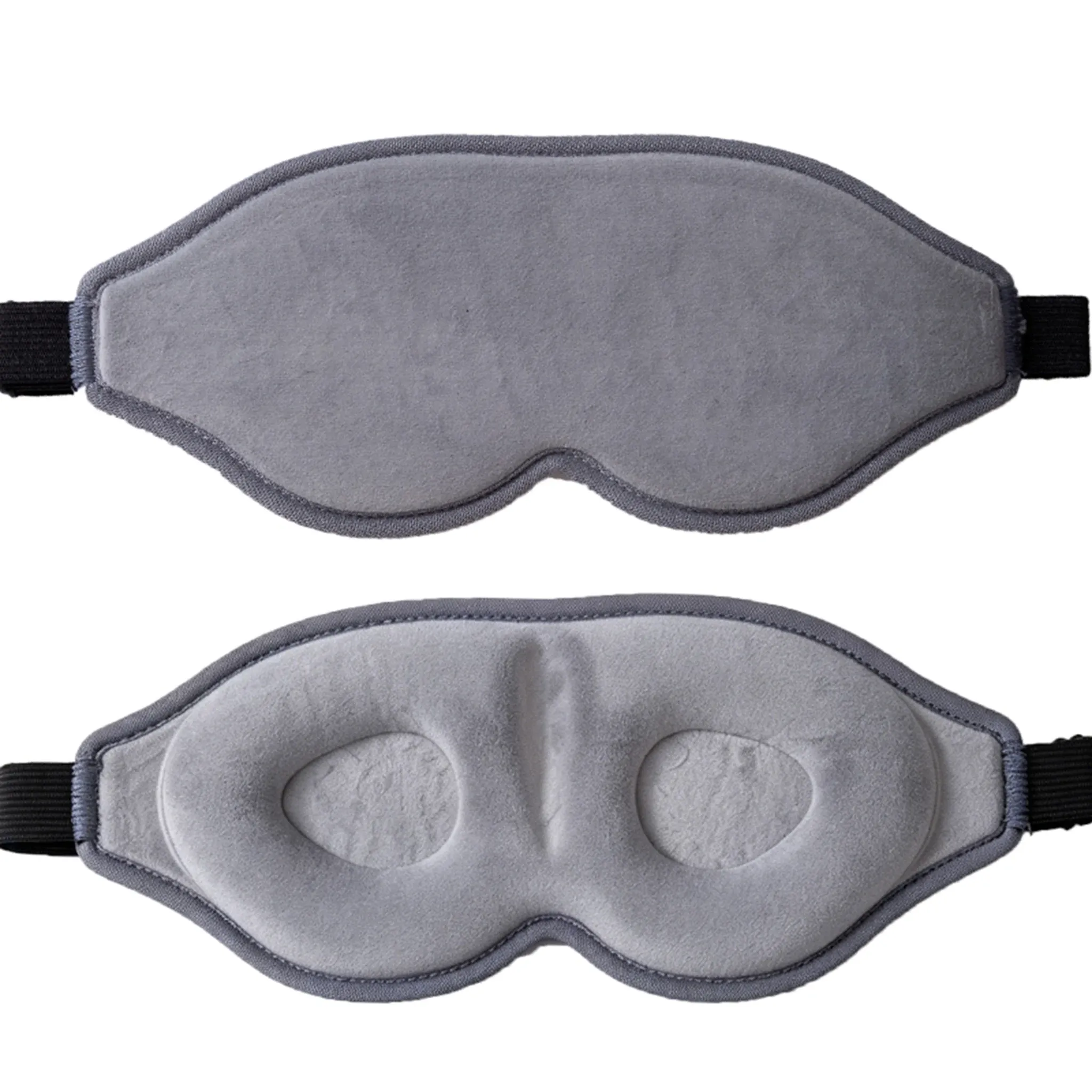 Masque pour les yeux 3D réglable, unisexe, sans pression, respirant et occultant, noir 11