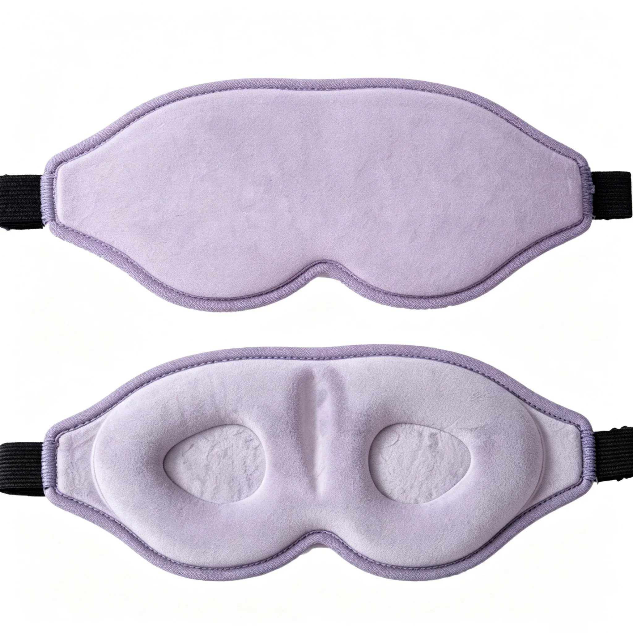 Masque pour les yeux 3D réglable, unisexe, sans pression, respirant et occultant, noir 9