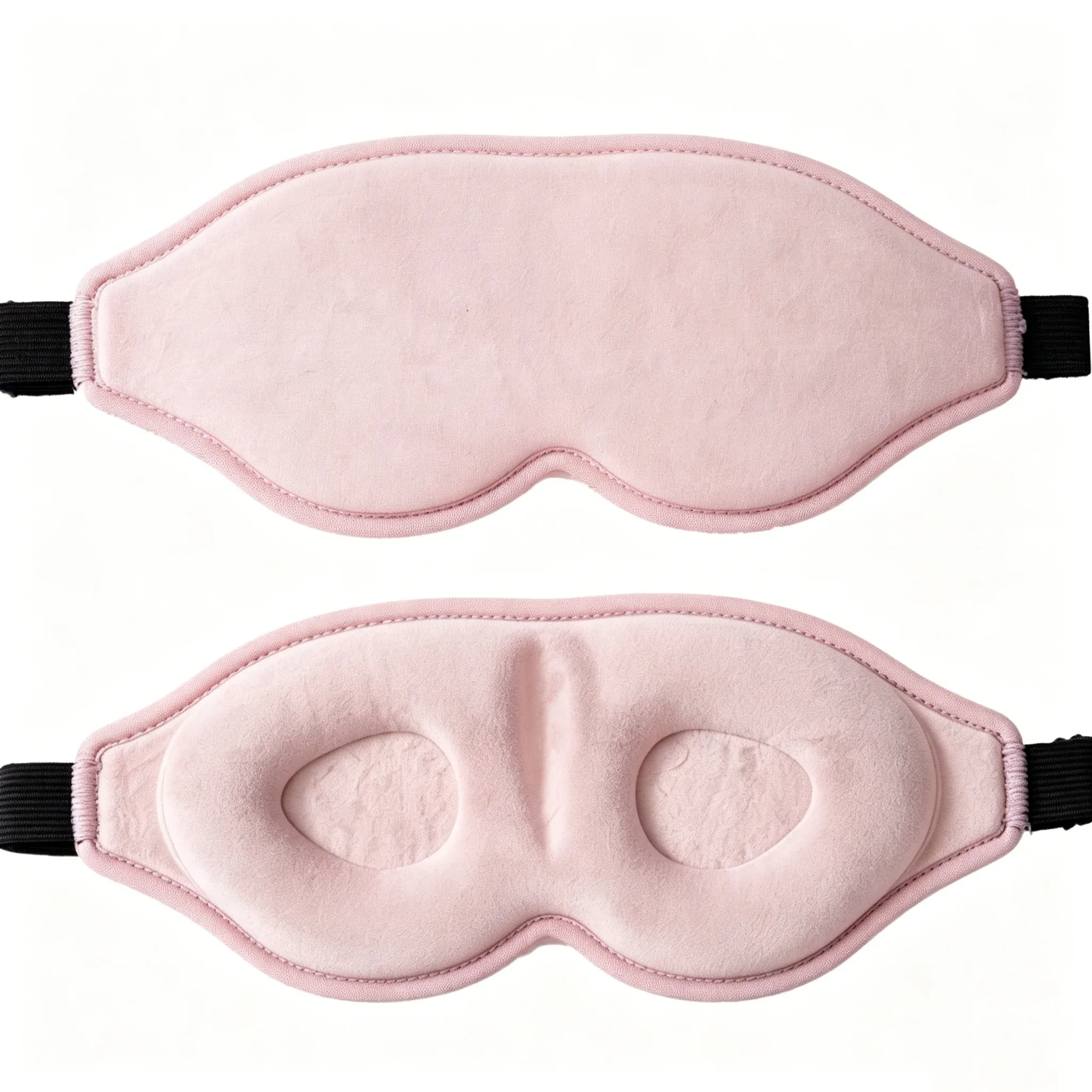 Masque pour les yeux 3D réglable, unisexe, sans pression, respirant et occultant, noir 12
