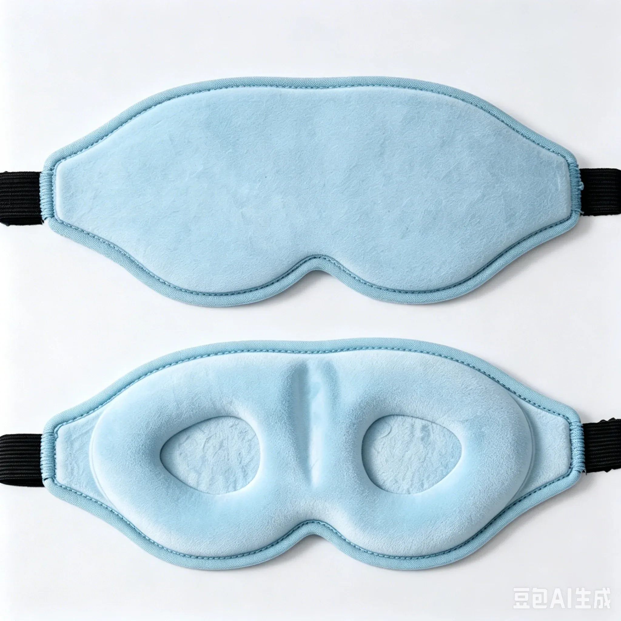 Masque pour les yeux 3D réglable, unisexe, sans pression, respirant et occultant, noir 13