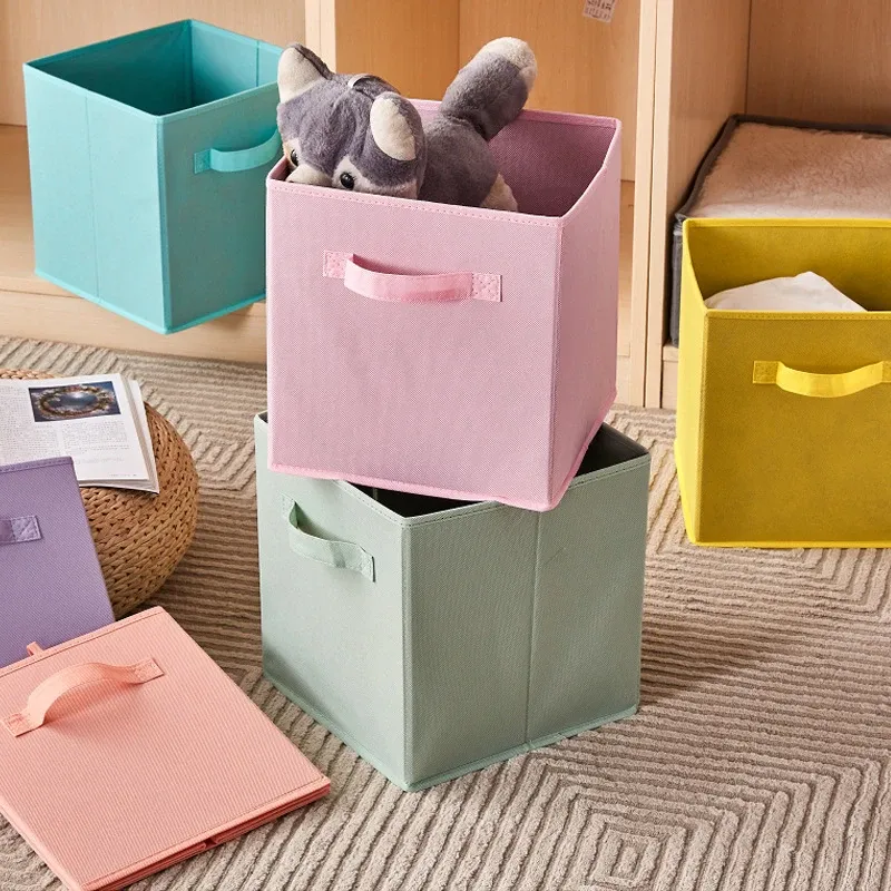 Boîtes de rangement pliables en tissu pour placard et jouets, organisation pour articles ménagers, vêtements et sous-vêtements 2