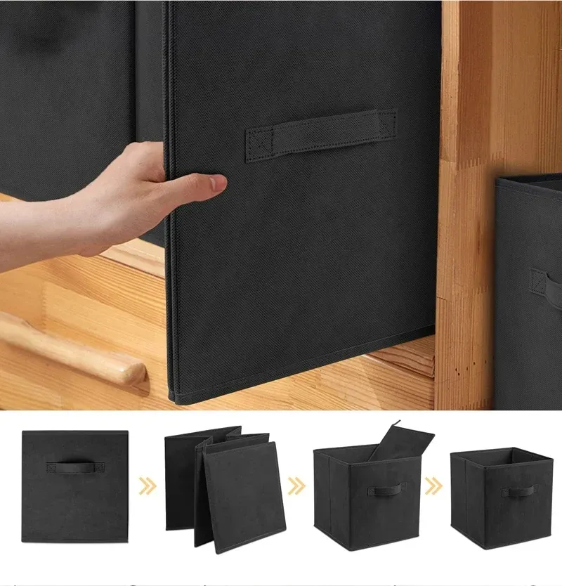 Boîte de rangement en tissu pliable
