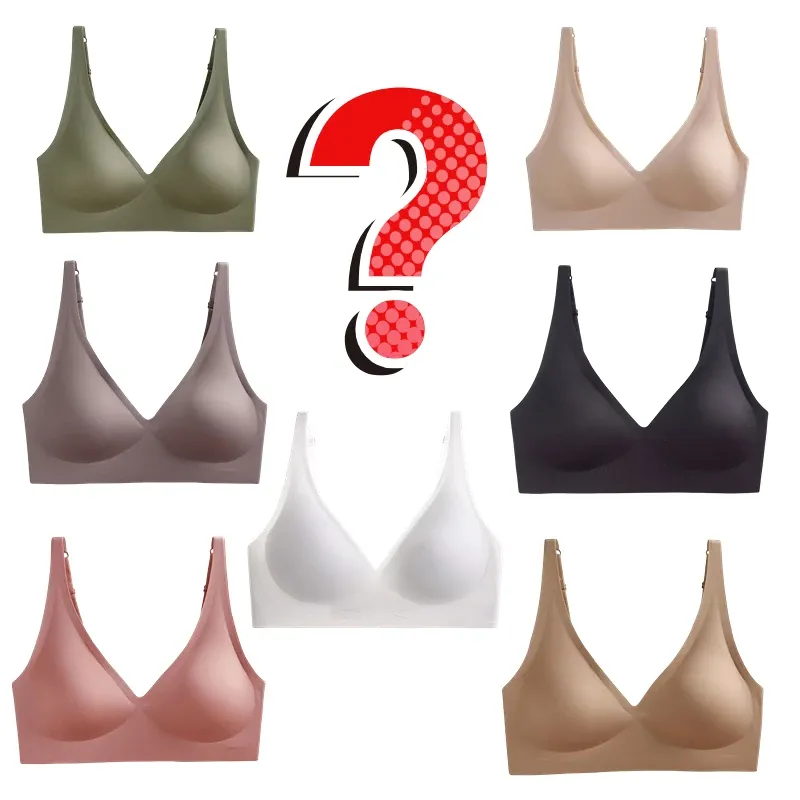 Soutien-gorge sans couture pour femme à col en V, sans armatures, effet push-up et bretelles réglables 9