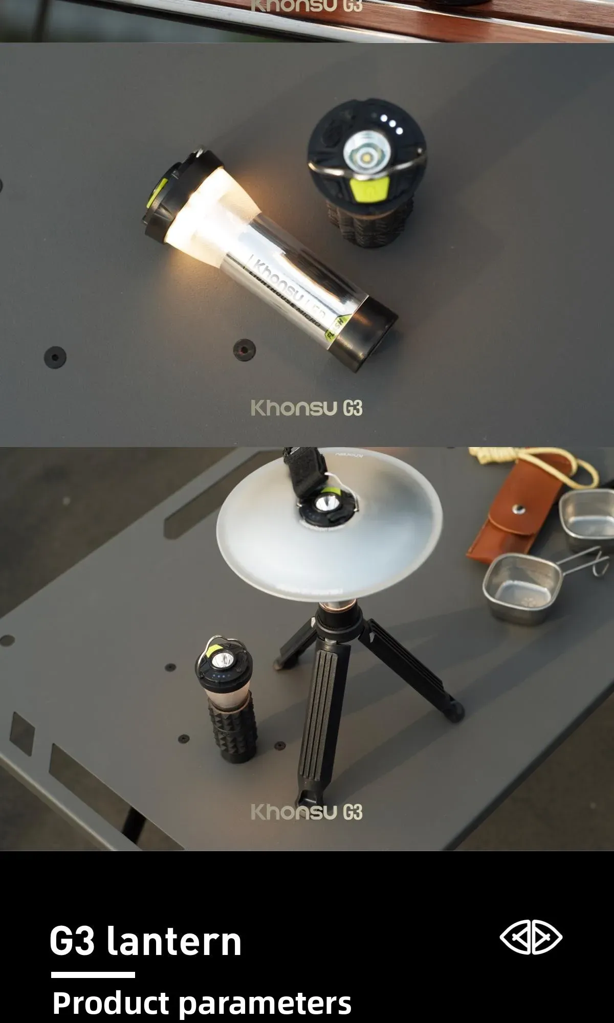 Lanterne LED diffusant une lumière douce