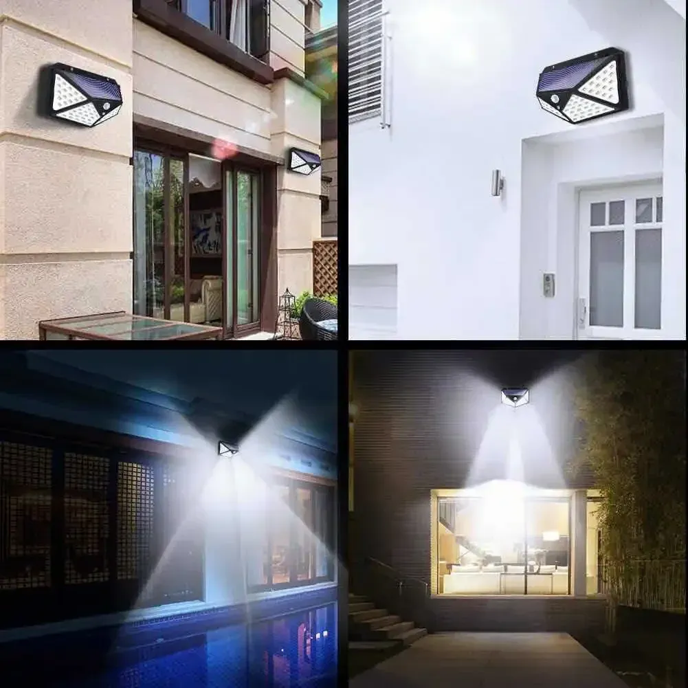Lampe solaire LED multifonction pour jardin et extérieur, étanche, avec détecteur de mouvement 4