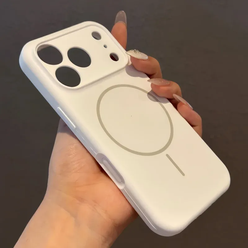 Coque de luxe originale en silicone liquide pour iPhone 17 Pro Max Air 16 15 14 13 12 Plus, compatible MagSafe, antichoc, mate et souple 9