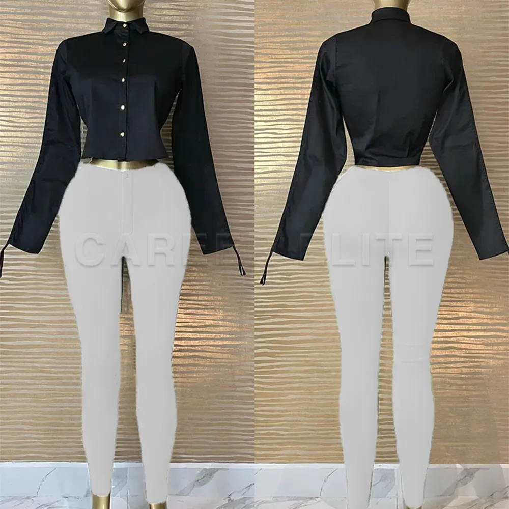 Pantalon legging taille haute pour femme, moulant, extensible, longueur cheville, effet push-up, style streetwear tendance 12