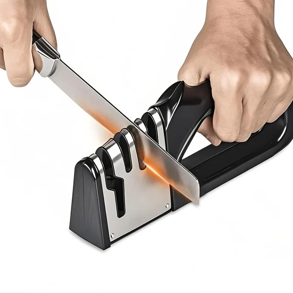 Affûteur de couteaux de cuisine 4 en 1 à base antidérapante - Image 1