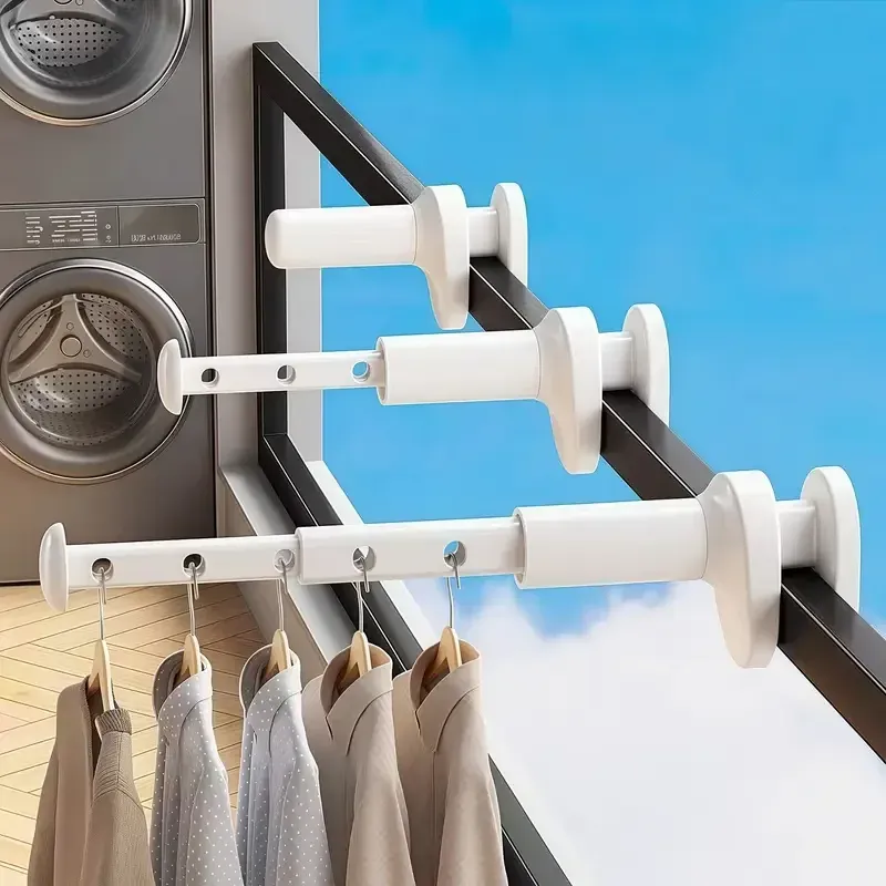 Cintres pliants portables et épais, séchoir extensible pour voyage, installation et transport faciles, gain de place 2