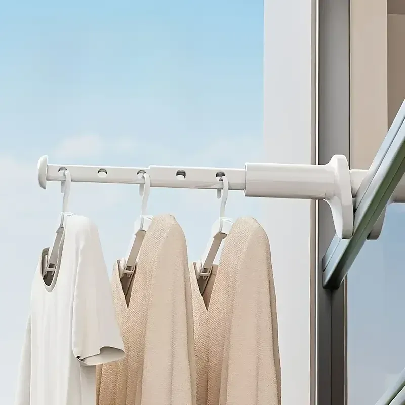 Cintres pliants portables et épais, séchoir extensible pour voyage, installation et transport faciles, gain de place 5