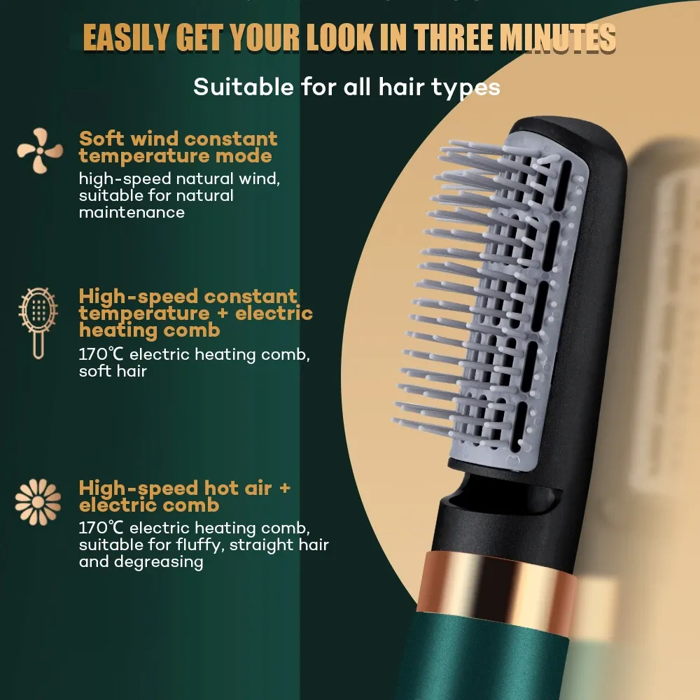 Brosse soufflante ionique en situation d'utilisation