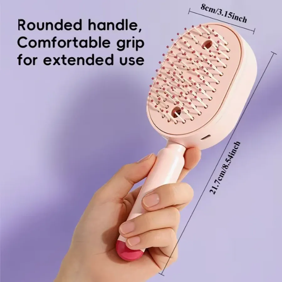 Brosse démêlante hydratante ionique en action