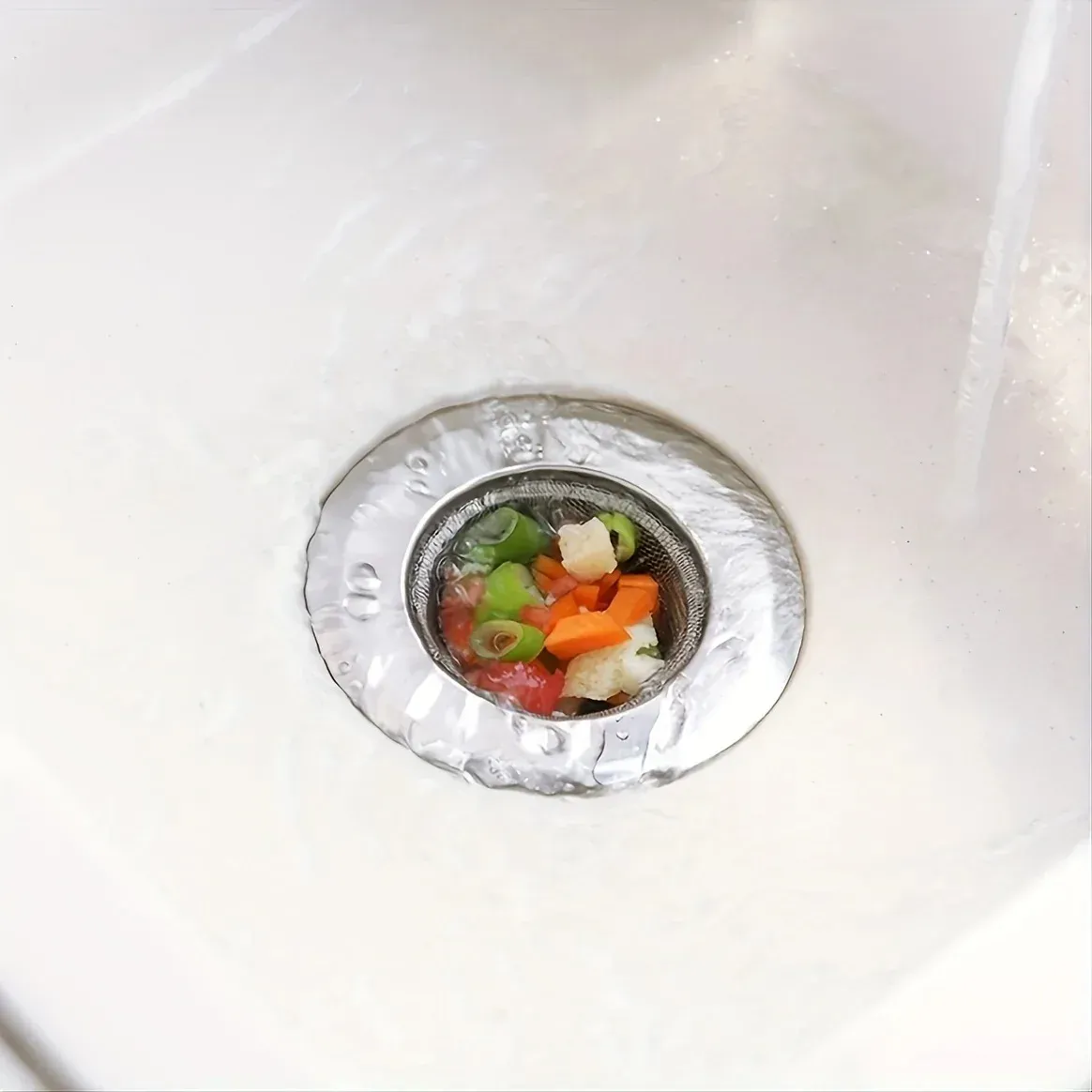 Lot de 2 filtres d'évier en maille fine pour cuisine et salle de bain, anti-blocage, facile à nettoyer, ajustement universel 5