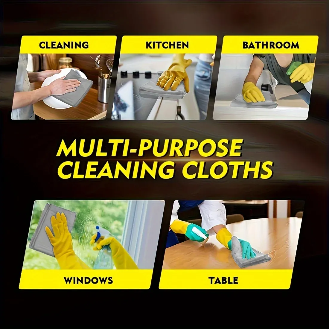 Chiffon microfibre en utilisation sur une vitre de voiture