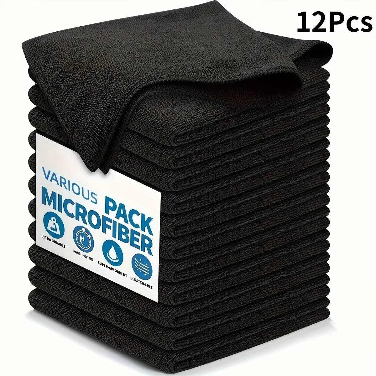 Chiffons en microfibre épaisse, non pelucheux, réutilisables et absorbants pour vitres de voiture 13