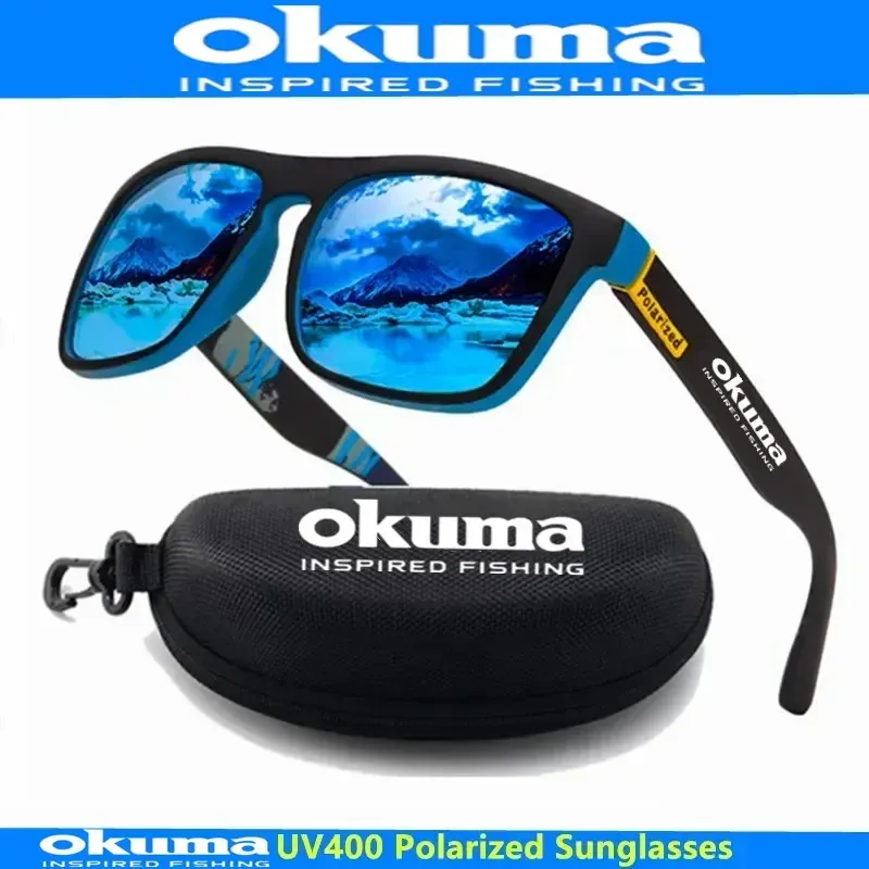 Lunettes de soleil polarisées Okuma UV400 unisexes pour la chasse, la pêche et le cyclisme, avec étui en option