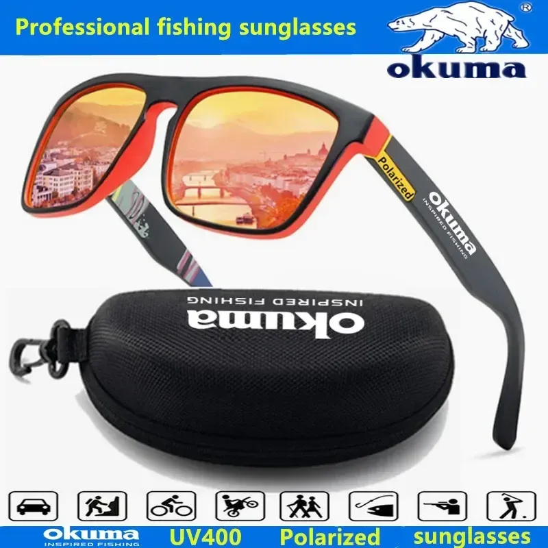 Lunettes de soleil polarisées Okuma UV400 unisexes pour la chasse, la pêche et le cyclisme, avec étui en option 2