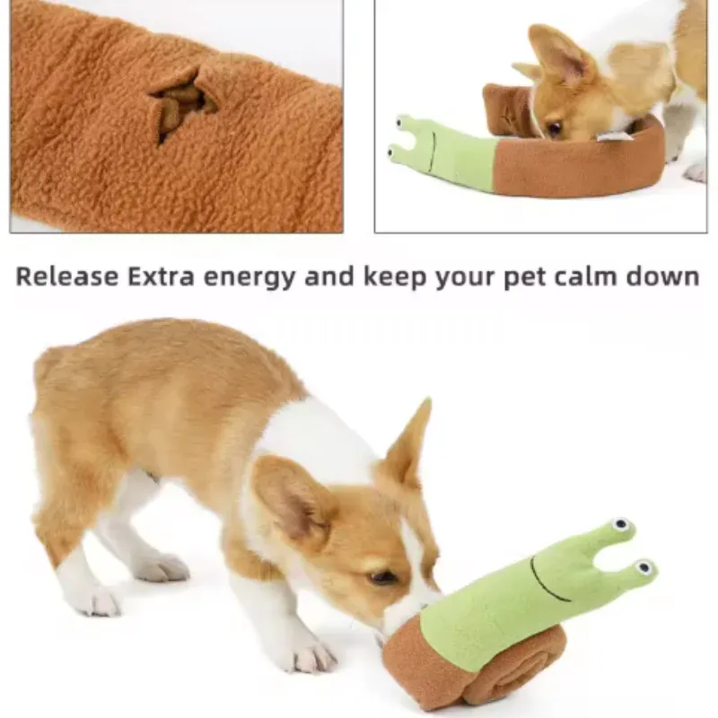 Jouet puzzle à renifler en forme d'escargot pour chiens et chats, stimulation mentale et jeu interactif 6