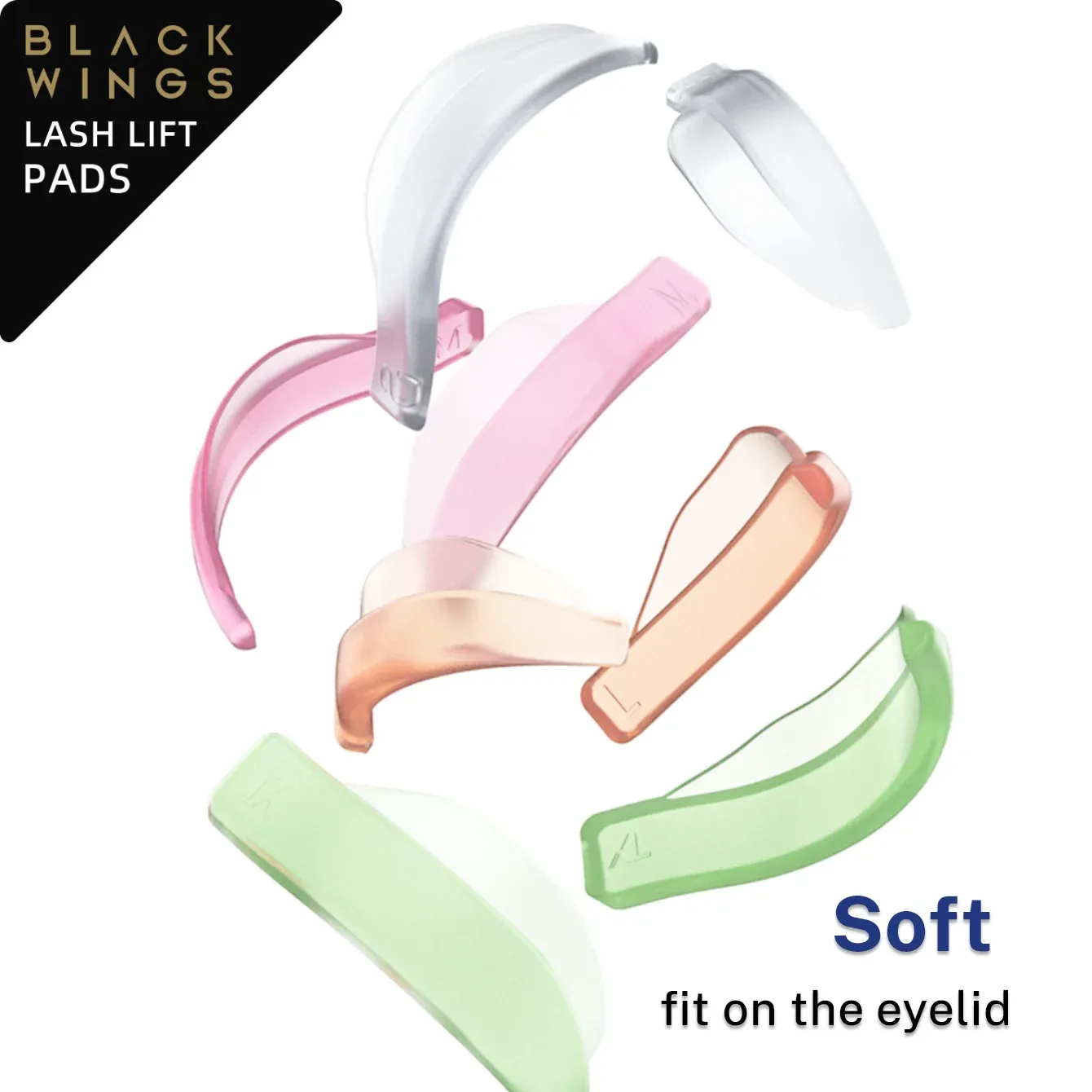 Coussinets de levage en silicone pour cils, vue d'ensemble