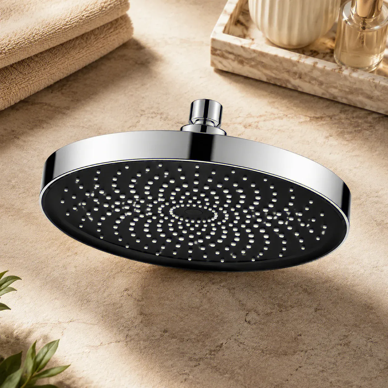 Grande pomme de douche 25 cm à haut débit, jet unique, pour usage domestique 2