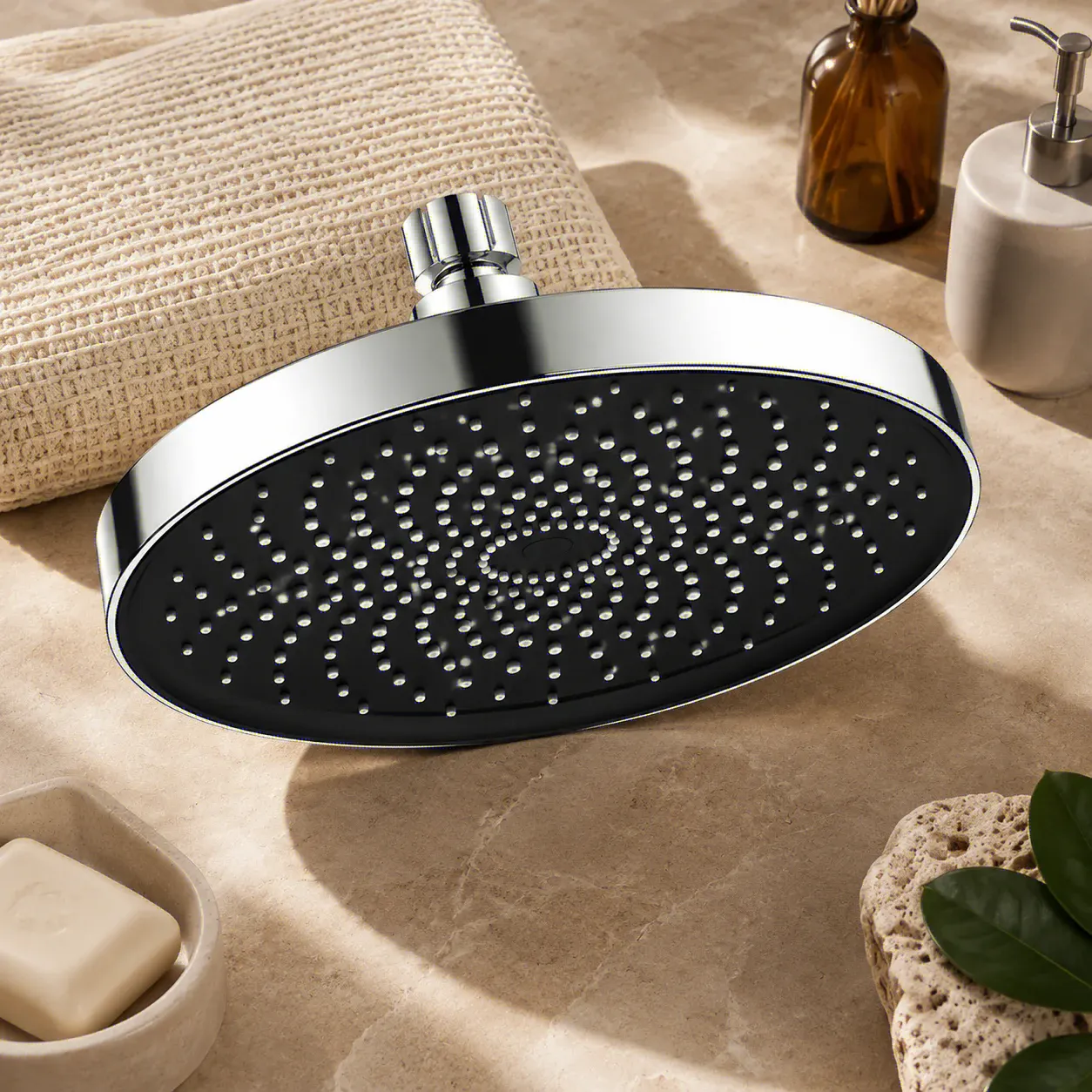 Grande pomme de douche 25 cm à haut débit, jet unique, pour usage domestique 3