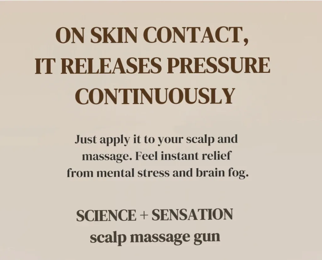 Peigne de massage électrique, mise en situation