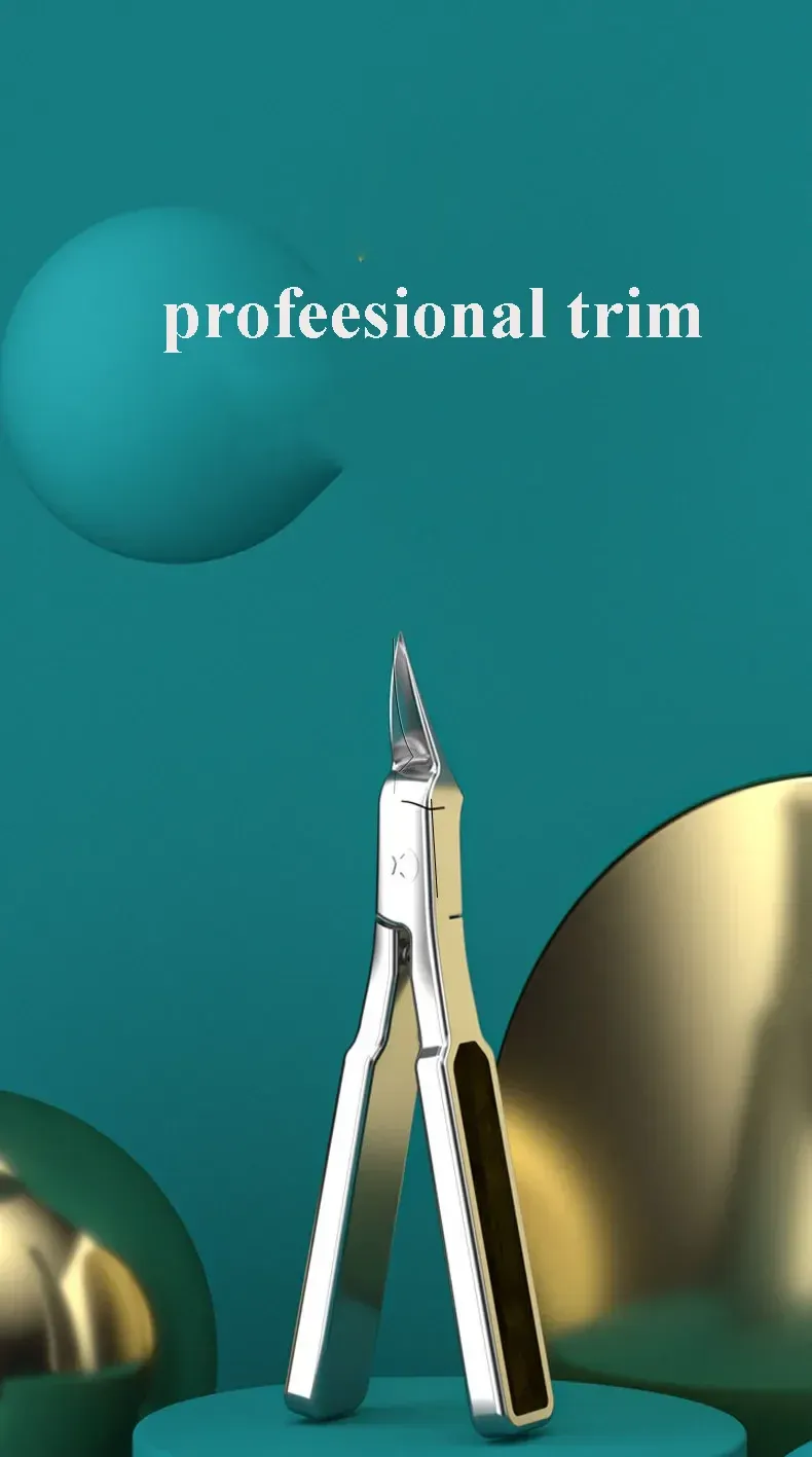 Pince à cuticules de précision, vue d'ensemble du design élégant