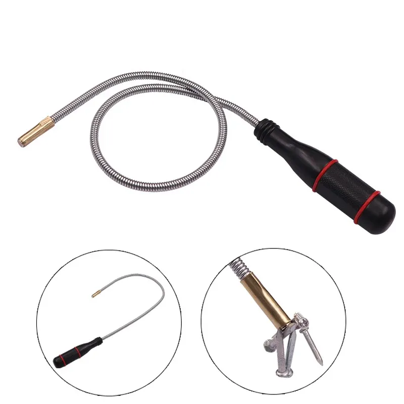 Outil de ramassage magnétique pliable et robuste à ressort pour vis, écrous, clés et débris métalliques 6