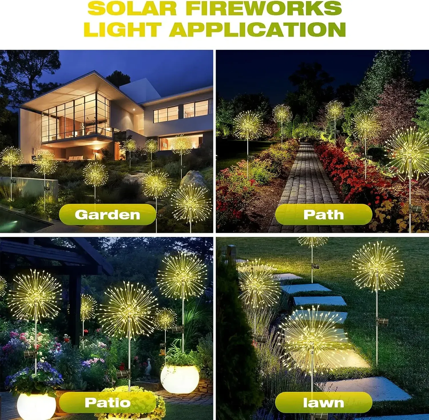 Lumières solaires LED en forme de pissenlit, étanches, pour décoration de jardin et d'extérieur 3