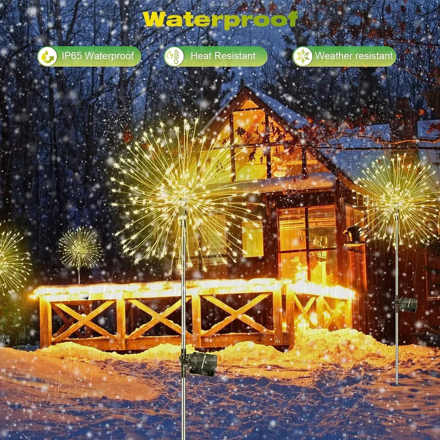 Lumières solaires LED en forme de pissenlit, étanches, pour décoration de jardin et d'extérieur 6