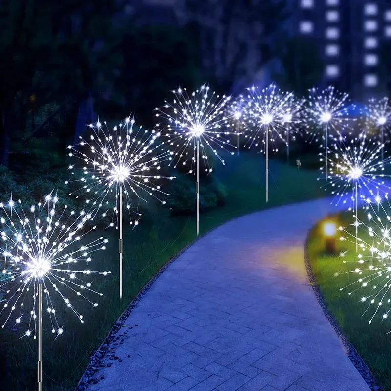 Lumières solaires LED en forme de pissenlit, étanches, pour décoration de jardin et d'extérieur 8