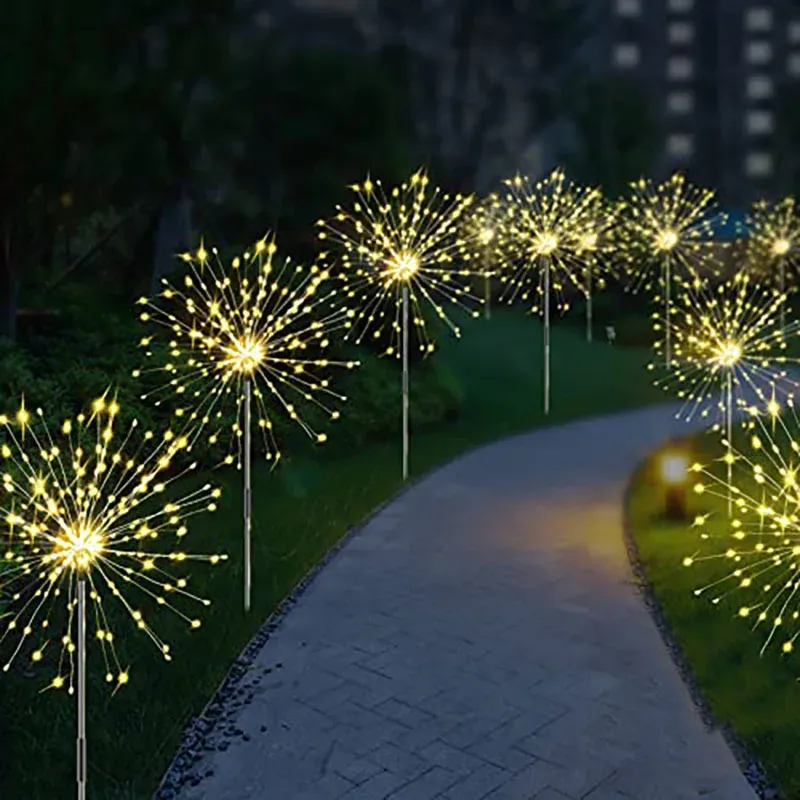 Lumières solaires LED en forme de pissenlit, étanches, pour décoration de jardin et d'extérieur 9