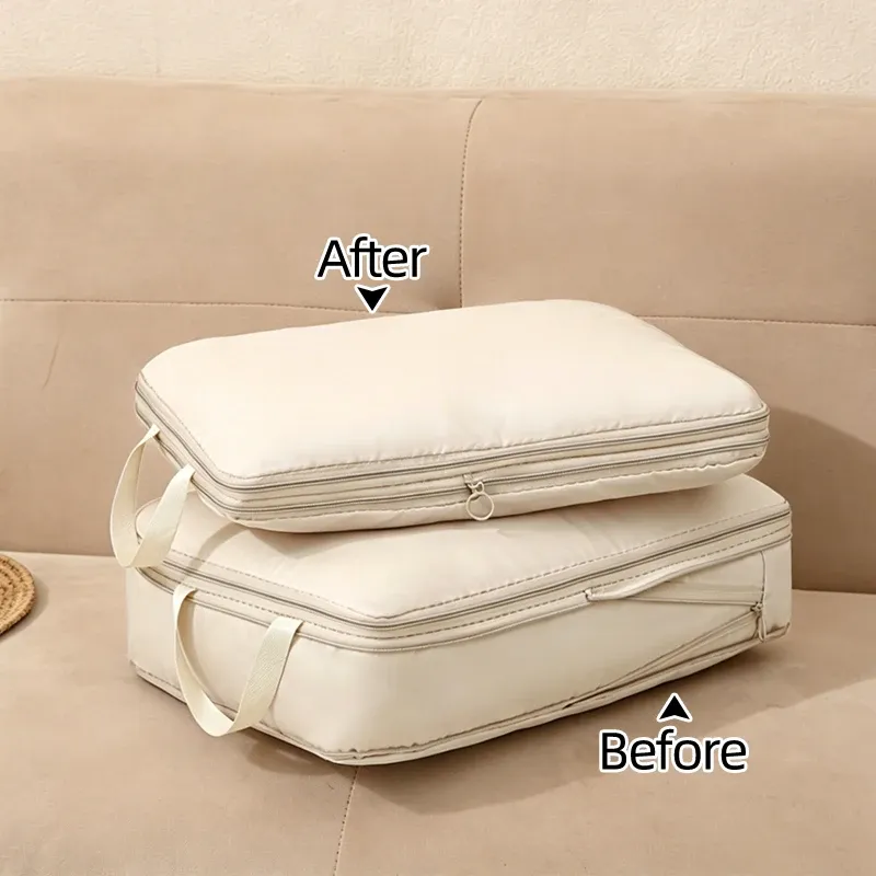 Lot de 4 cubes de rangement de voyage avec pochette à chaussures et sac de compression pour vêtements, sous-vêtements et t-shirts, organisateur de bagages 2