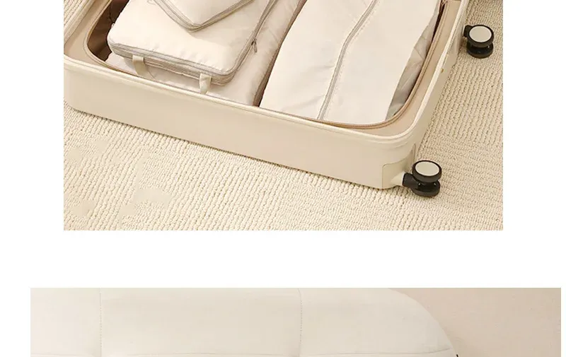 Valise compressée et bien organisée