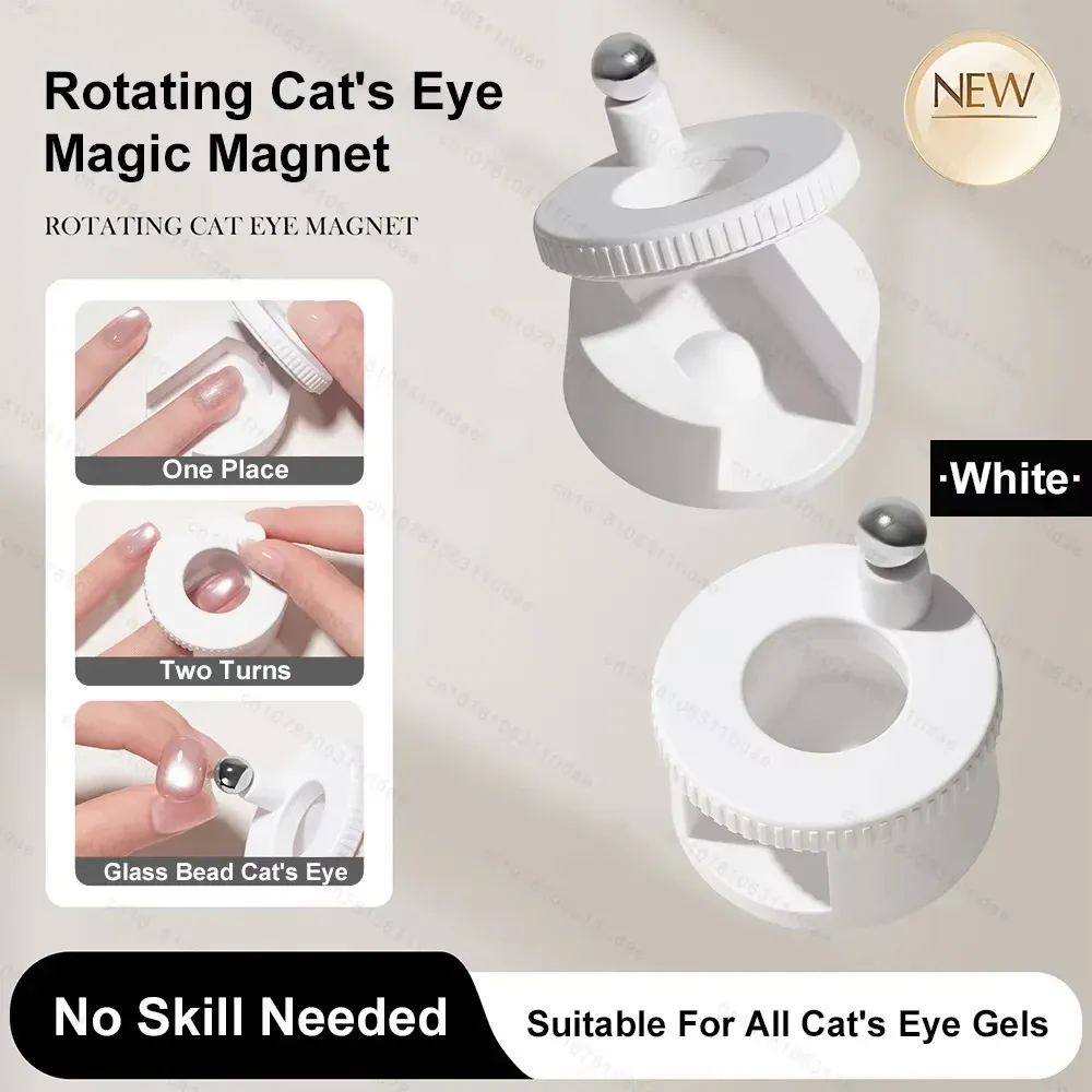 Aimant rotatif effet œil de chat pour ongles, grand format, pour nail art et vernis gel 10