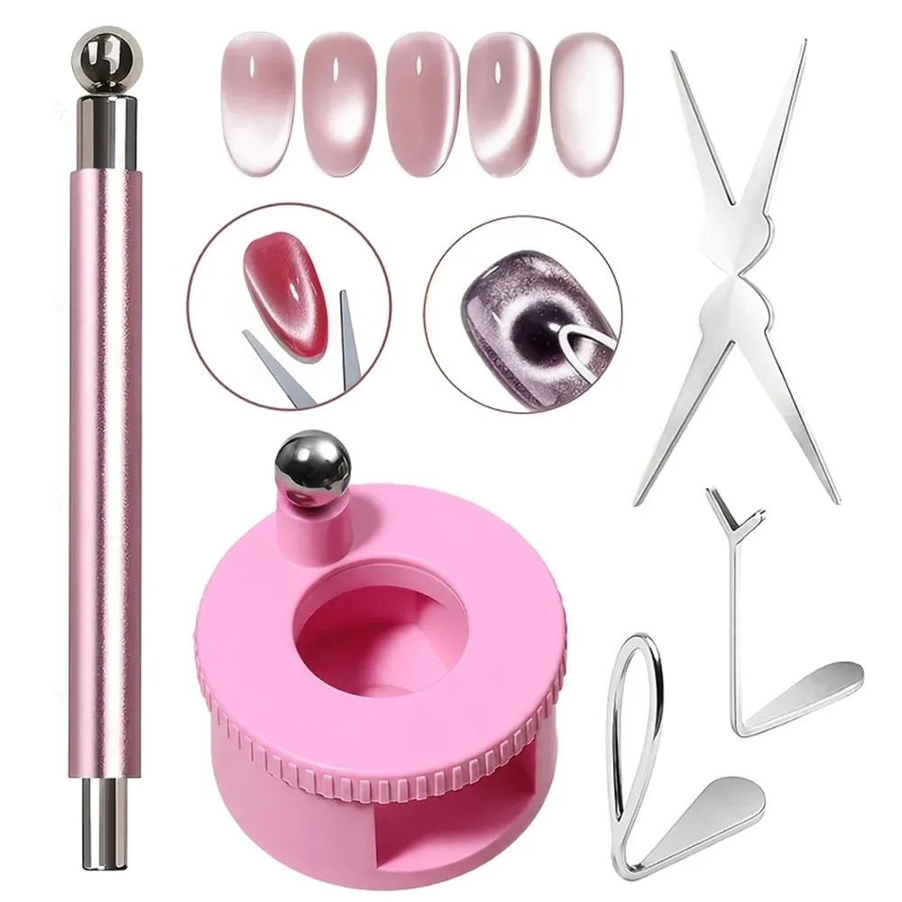 Aimant rotatif effet œil de chat pour ongles, grand format, pour nail art et vernis gel 8