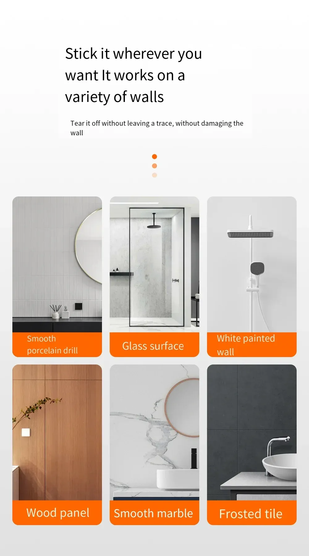 Support de téléphone pour douche, vue détaillée