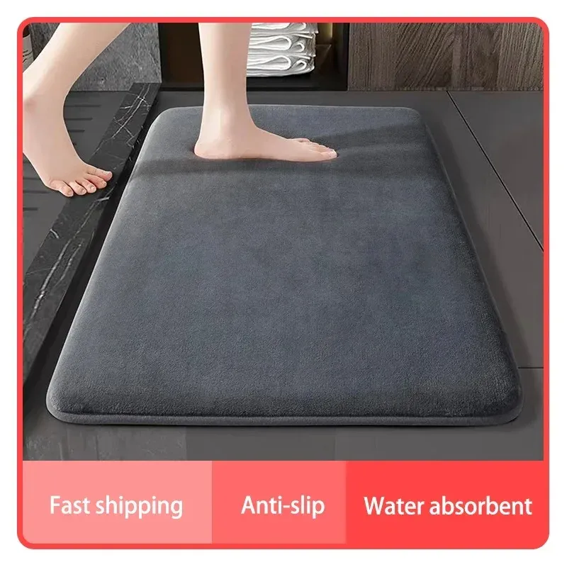 Tapis de bain en velours corail, vue d'ensemble