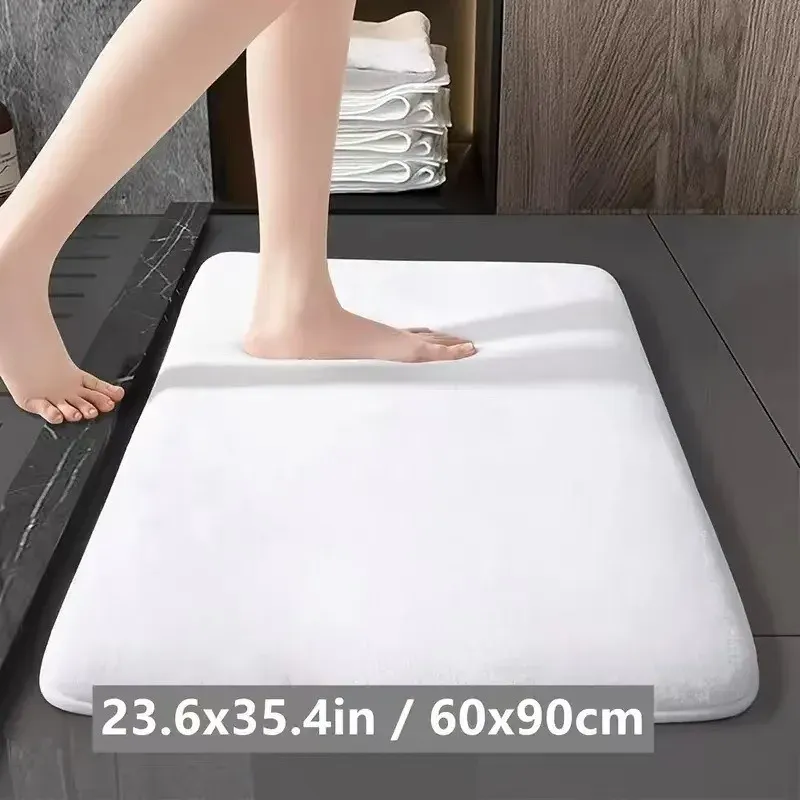 Tapis de bain absorbant antidérapant en velours corail 7